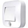 OSRAM NIGHTLUX Hall White Night Light, Motion Detector, IP54, Battery Operated, Cool White 4000K, Ideal for Hallways, Entrances, Flexible Mounting