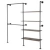 OssifragaBone Industrial Pipe Clothing Rack with Double Hanging Rods Wall