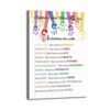 Ossude Children Learn What They Live Canvas Wall Art Rainbow Font Poster Parenting Quote Print Stretched and Framed Ready to Hang for Living Room,Bedroom,Classroom Etc
