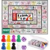 otkllbb Original Interactive Board Game, Funny Group Game with 8 Chess Pieces & 2 Dices for Family, Friends Game Nights, Holiday & Birthday Gatherings (2-8 Players)