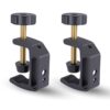 OTraki 2 Pcs C Clamp with 1/4'' and 3/8'' Thread Adjustable Screw Clamp 0-45mm Aluminium C Clamps for Drawers Welding Crafts Desk Mount