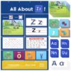 Ottkids Alphabet Learning Pocket Chart, Alphabet Wall Chart ABC Flash Cards Learning Material, Handwriting Practice Letter Tracing for Kids, Preschool Kindergarten Learning Activities Must Haves