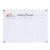 Oumefar Magnetic Acrylic Weekly Planner Acrylic Fridge Weekly Planner Magnetic Planning Board Transparent Erasable Board with 4 Magnets for Events Meetings and Deadlines