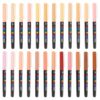 OUNONA 24pcs Skin Tones Acrylic Paint Markers, Water-Based Thin Brush Tip Markers for Comic Illustration, Scrapbooking, Blending, Body Art, Portrait Crafting
