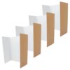 OUNONA 4pcs 4pcs Tri Fold Poster Board 24x16 Inch Corrugated Paper Threefold Design Light Color Science Exhibition Display Board Portable and Stands Upright Independently for School