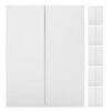 OUNONA 6pcs Tri Fold Presentation Board, White Corrugated Poster Board, Trifold Display Cardboard for School, Science Fair Display, Classroom Activities