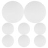 OUNONA 8pcs Stretched Round Canvas Boards - 6 Inch Blank Canvas Panels for Oil Acrylic - Round Painting Panels for Artists Kids DIY Art Projects & Craft Parties