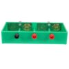 OUNONA Plastic Terminal Battery Box for Physics Electricity Experiment with 4-Slot Parallel Connection, Easy to Use Teaching Tool for School Science Labs