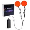 Ourbest Led Eyes EL Glowing Panel, Flexible led Eyes for Skeleton Pumpkin Electroluminescent Panel Cuttable Cosplay Props Mask Decor, Red L 50mm