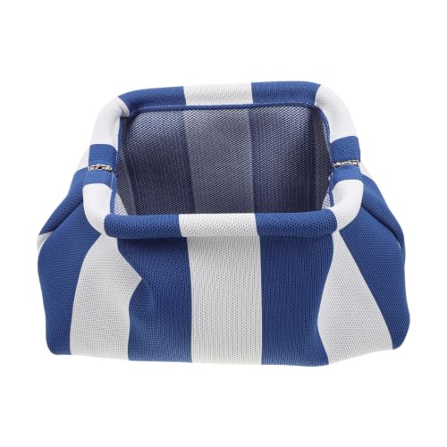 Outanaya Empty Mahjong Tile Bag for American Mahjong Tiles, Portable Striped Polyester Carrying Case with Zipper, Stylish and Versatile Game Accessory for Summer Vacation and Beach Games