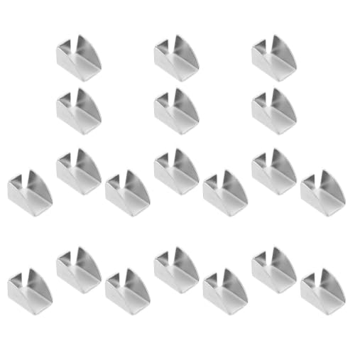 Outanaya Silver Iron Shelf Clips Sturdy Support Bracket 30pcs Supports with Pressfit Design and Polished Edges , for Document Organization for Filing Cabinets and Cabinets in Office
