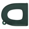 Outanaya Waterproof Flannel Toilet Seat Cushion with Handle, Stretchable and Flexible European Style Bathroom Mat, Skid-proof Home Closestool Pad in Dark Green for Comfortable Toilet Use