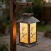 Outdoor Hanging Solar Light Iron Hummingbird Pattern Landscape Light Waterproof Design Perfect for Porch, Garden, Courtyard, and Patio Decor Birthday Gifts for Women Mom and Grandma