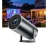 Outdoor Projector with Wifi and Bluetooth, Mini Portable Projector，Black