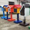 Outdoor Wooden Shared Book Library Box - Waterproof