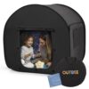 OUTREE Sensory Tent 47 * 47 * 47 in, Black Print, Sensory Room for Kids with Autism, Pop Up Play Tent