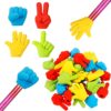 Outus 30 Pack Pencil Top Erasers for Classroom Rock Paper Scissors Pencil Topper Cute Caps for Pen Bulk Fun Erasers for Rewards Back to School Gifts