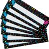 Outus 48 Pieces Bright Name Plates Traditional Manuscript Name Tag Name Labels with 160 Pieces Glue Point for School Classroom Students Desks Teaching Supplies(Chalkboard Style)