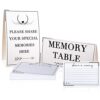 Outus 52 Pack Share a Memory Cards with 2 Table Sign Cards, 6x4 Inch Celebration of Life Funeral Decorations for Memorial Service Wedding Birthday Graduation Retirement Party (White)