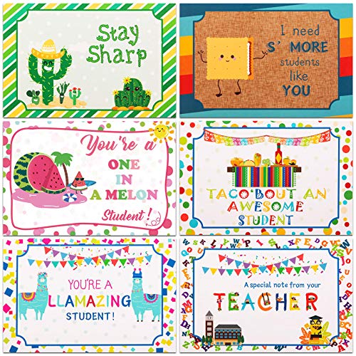 Outus 60 Pcs Inspirational Teacher Postcards for Students Bulk Thinking of You Cards Positive Notes for Kids Back to School Gifts Classroom School Supplies