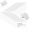 Outus 60 Sets Self Adhesive Index Card Holders with Blank Cards 4 x 2.5 Clear Label Pockets for Storage Bins Organizing Box Drawer