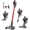 OUYFHK Cordless Vacuum Cleaner, 45KPA Stick Vacuum, 45Mins Runtime, 8-in-1 Anti-Tangle Vacuum Cleaners for Home with LED Display, Rechargeable Lightweight Vacuum for Pet Hair/Carpet/Floor