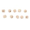 OVAQUIXI 100Pcs Octagonal Wood Beads Unfinished Wood Beads for Necklace Keychain Jewelry Making DIY Crafts Kindergarten Painting Parent Child Activities