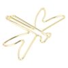OVAQUIXI 100Pcs Plating Gold Dragonfly Paper Clips, Jumbo Wide Paper Clips with Rustproof Metal Non Skid Design for Office File Classification Bookmark Use