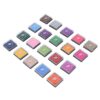 OVAQUIXI 20 Colors Ink Pads Non Washable Oily Stamp Ink Pad for Craft Graffiti Painting with Bright for Fabric Paper Wood