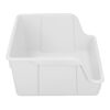 OVAQUIXI PP Desktop Book Storage Rack with U Shaped Large Opening, Stackable Beehive Design for Books Cosmetics (Book Storage Box-Small White)