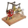 OVAQUIXI Stirling Engine Model, Glass Alcohol Lamp, Zinc Alloy, Mirror Gold, Low Noise, Physical Science Educational Toy for Kids Birthday Gift Classroom Demonstration