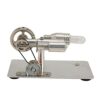 OVAQUIXI Stirling Engine Motor Model Educational Toy with Glass Boiler and Anti Skid Pads for Science Classroom Learning