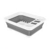 Over Sink Dish Drying Rack, Foldable Collapsible Drainer for Small Kitchens, Space Saving PP & TPR Design, 16.5 x 7.1 x 4.7 Inches