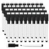 OWLKELA 40 Pcs Magnetic Dry Erase Markers with Eraser Cap, Fine Tip Whiteboard Markers with Eraser, Low Odor Dry Erase Marker Set for School Office Home, Black