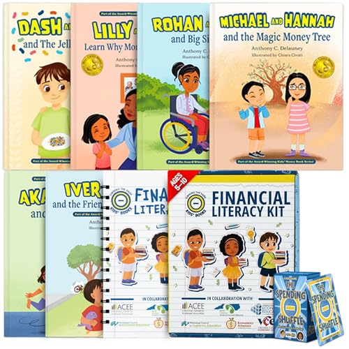 Owning The Dash Financial Literacy Kit for Kids (Grades K–5, Ages 5–10) – Screen-Free Money Books, Learning Activities, Budgeting Card Games and Tools to Teach Saving, Spending & Smart Money Skills