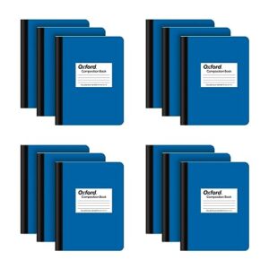 Oxford Composition Notebook 12 Pack, Notebooks for School, School Supplies, Journal for School Notes, College Ruled Paper, Writing Book, 7.5 x 9.75 Inches, 80 Sheets, Blue Covers (63742)