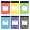 Oxford Jr. Composition Notebooks, Notebooks for School, School Supplies, Half Size, Kids Journal, 7-1/2 x 4-7/8 Inches, College Ruled Paper, 80 Sheets, Primary Marble Covers, 6 Pack (63774)
