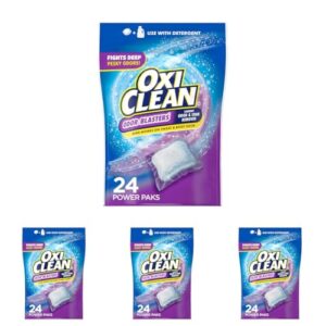 OxiClean Odor Blasters Odor and Stain Remover Laundry Power Paks, 24 Ct (Pack of 4)