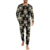 OXJOIIS Men's Pajama Set (Celestial Face Gothic Mystical Cosmic Sun Moon)