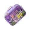Oxxggkao Sturdy Polyester Travel Storage Carrier Including Handles for Cosmetics Items and Access During Busy Mornings Clear Makeup Bag with Handle
