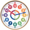 Oyster&Pop Kids Wall Clock - Silent 10" Analog Learning Clock for Classroom
