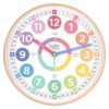 Oyster&Pop Pastel Kids Wall Clock - Silent 10" Analog Learning Clock