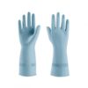 Ozoeyra 1 Pair Silicone Dishwashing Gloves - Waterproof Reusable Rubber Gloves with Non-Slip Grip - Household Cleaning Gloves for Kitchen, Bathroom, and General Home Tasks -Blue(S)