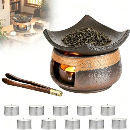 Paakpahe Cedar and Zen Herb Burner, Ceramic Incense Holder,Backflow Incense Burner, Includes Wooden Clip,Aromatherapy Burner for Home Decor, Meditation Room, Yoga Studio, Office Relaxation