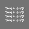 (Pack of 4) Trust in God Heart Vinyl Sticker, 3.5 x 0.7 Inches, Waterproof Decal for Home, Windows, Waterbottle, Trucks, Cars, Laptop