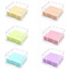Pack of 6 Scalloped Acrylic Sticky Note Holder 3x3 Inch, Clear Wave Design Post It Note Dispenser, Thick Acrylic Notepad Desk Organizer for Office Home Dorm Classroom