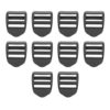 PACKOVE 10 Pcs Plastic Luggage Adjustment Buckles Quick-release Mechanism for Belt and Backpack Strap, Easy to Install Black Plastic Buckles for DIY Handcrafts and Purses