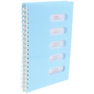 PACKOVE Portable Spiral Notebook with 120 Pages for Smooth Writing and Easy Page Turning for Daily Writing Work Organizer and Household Planner