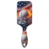 Paddle Hair Brush, Baseball American Flag Air Cushion Comb Anti-Static Detangling Hairbrush for All Hair Types Kids Adults, 7x8.66in