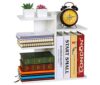 PAG Wood Desktop Shelf Small Bookshelf Desk Supplies Organizers and Accessories Storage Display Rack Office Decor for Women, White